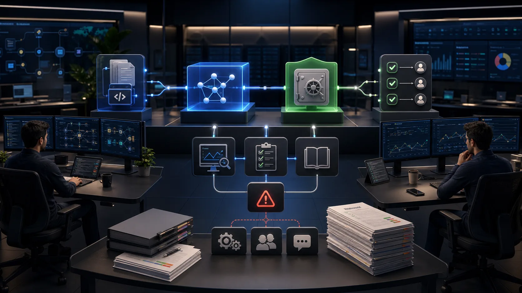 DeFi launch readiness workflow with Safe approvals, monitoring dashboards, runbooks and human review gates.